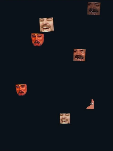 Emotki pojawiające się w Reaction Overlayu